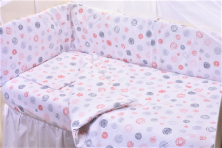 Lenjerii patut 6 piese - Lenjerie 6 piese patut 120x60 cm bumbac 100% model Ghemotoace