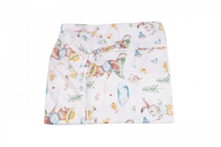 Lenjerie 6 piese patut 120x60 cm bumbac 100% model iepurasi galbeni [2]