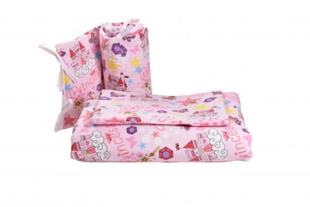 Lenjerie 6 piese patut 120x60 cm bumbac 100% model Printese [1]