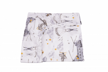 Lenjerie 6 piese patut 120x60 cm bumbac 100% model  soldatei gri [1]