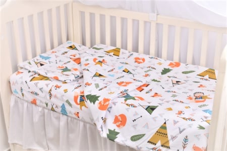 Lenjerie 6 piese patut 120x60 cm bumbac 100% model Animalute [1]