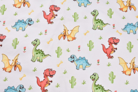 Lenjerie patut gradinita 5 piese model dinozauri [2]