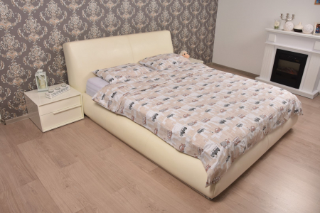 Lenjerie pat dublu bumbac 100% model masinute [0]