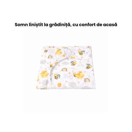 Lenjerie patut 120x60 cm, 3 piese bumbac 100% model Albinute [2]
