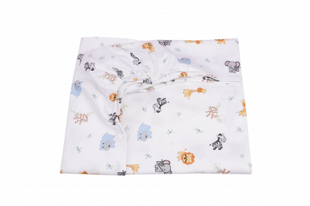 Lenjerie patut 120x60 cm, 3 piese bumbac 100% model animalute safari [1]