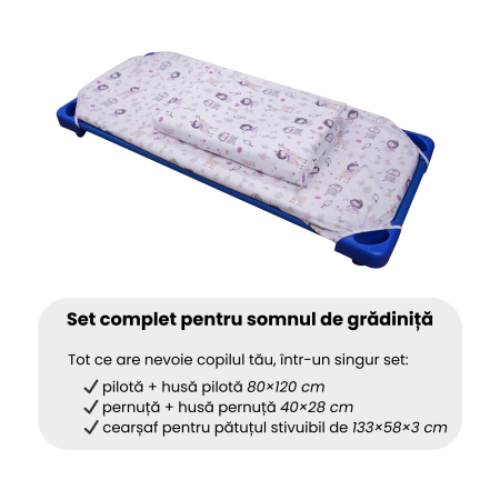 Lenjerie patut gradinita 5 piese bumbac 100% model Fetite [3]