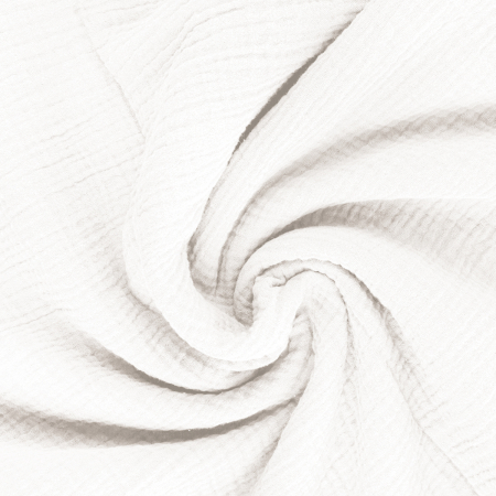 Muselina bumbac organic alba 80x80 cm [2]