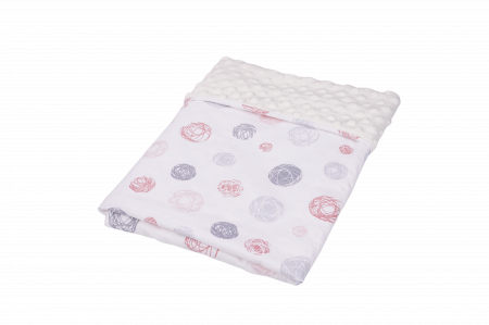 Paturica Bebe Cu Gluga - Paturica model  ghemotoace si plus minky crem  80x80cm