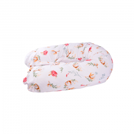 Pentru mamici - Perna gravide multifunctionala 3 in 1 bumbac 100% model floral
