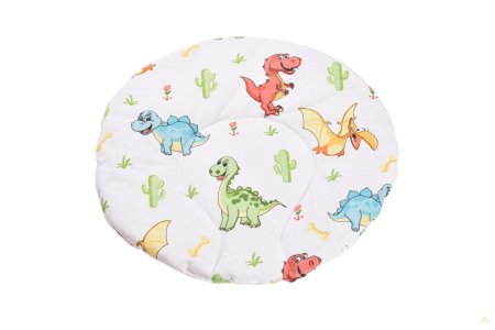 Pentru copii - Pernuta plata rotunda bumbac 100% dinozauri