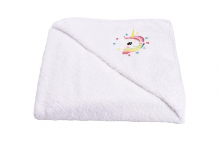 Prosop Baie Copii cu Gluga - Prosop de baie bumbac 100% Unicorn