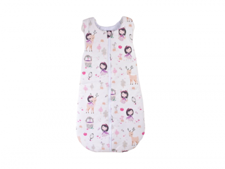 Saculeti dormit si plimbare - Saculet de dormit gros bumbac 100% model fetite 12-24 luni