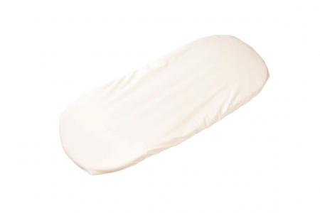 Set 2 cearsafuri cosulet si landou 72x30 cm bumbac 100% crem/alb + protectie impermeabila [1]