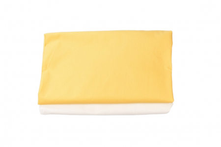 Cearceaf cu Elastic - Set 2 cearsafuri patut 120x60 cm bumbac 100% crem/galben