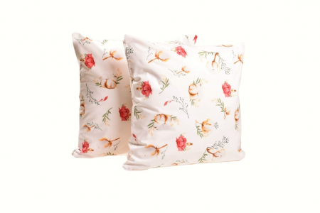 Set Perne Decorative - Set 2 perne decorative Flori de bumbac 50x50 cm