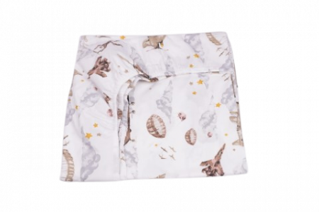 Set complet 7 piese lenjerie si aparatori patut 120x60 cm bumbac 100% model soldatei maro [3]