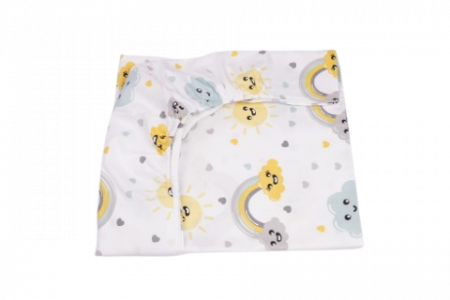 Set complet 7 piese lenjerie si aparatori patut 120x60 cm bumbac 100% model curcubee si norisori [3]