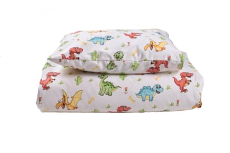 Set lenjerie 3 piese pentru patut incastrabil model dinozauri [1]