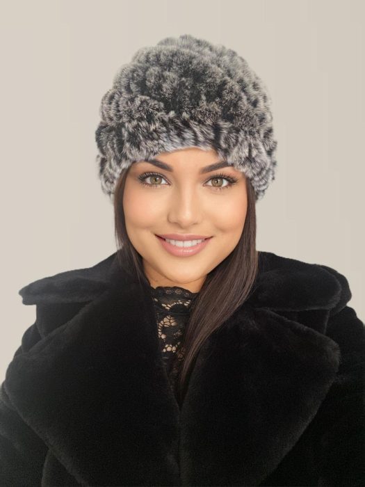 Caciula eleganta din blana DONA (GRI) - marime universala [4]