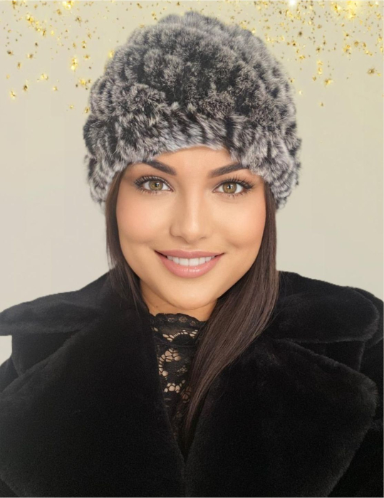 Caciula eleganta din blana DONA (GRI) - marime universala [3]