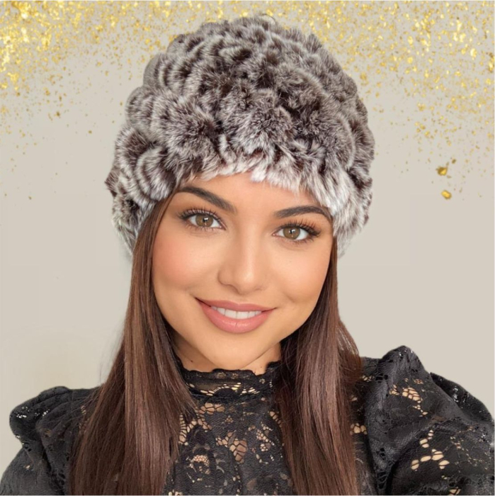 Caciula eleganta din blana ISABEL (MARO) - marime universala [3]