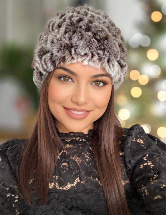 Caciula eleganta din blana ISABEL (MARO) - marime universala [2]