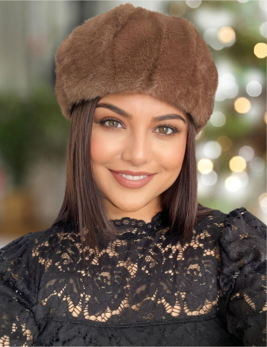 Caciula eleganta din blana JULIETTE (MARO) - marime universala, reglabila [2]