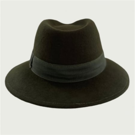 Palarie barbati din fetru lux cu boruri italiene ITALIAN STYLE (KAKI) [4]