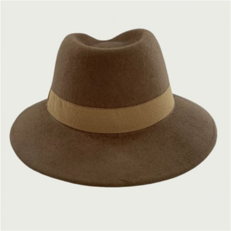 Palarie barbati din fetru lux cu boruri italiene ITALIAN STYLE (MARO deschis) [4]