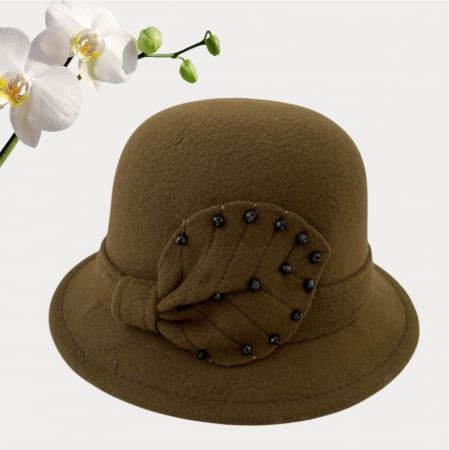 Palarie dama cu boruri delicate MISS COCHETTE (KAKI) - marime unica, reglabila [3]