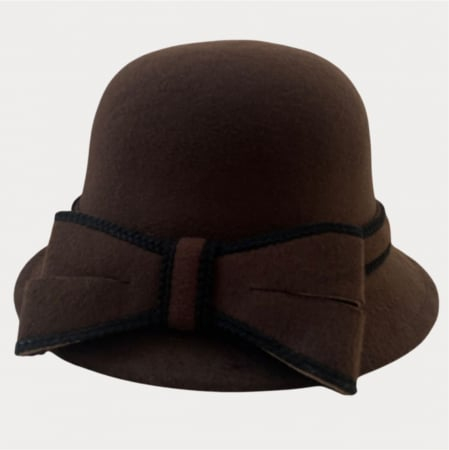 Palarie dama cu boruri delicate si funda MISS ALISS (MARO mahon) - marime unica, reglabila [4]