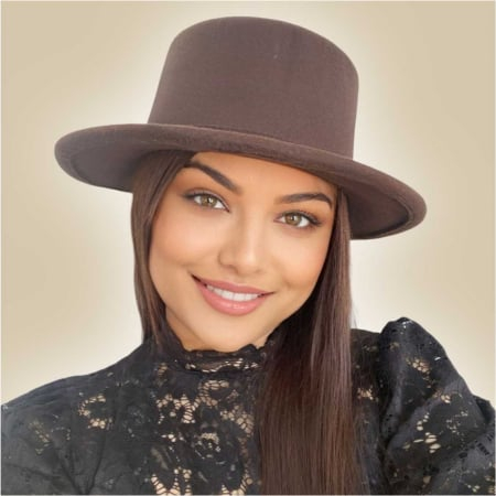 Palarie dama cu boruri rotunde MISS CASTILLIA (MARO mahon) - marime unica, reglabila [2]