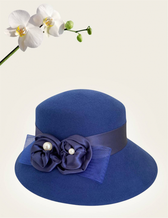 Palarie dama VENETIA LADY LUX -palarie albastra, reglabila [3]