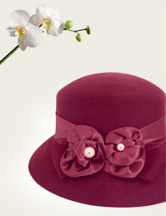 Palarie dama VENETIA LADY LUX -palarie grena, reglabila [4]