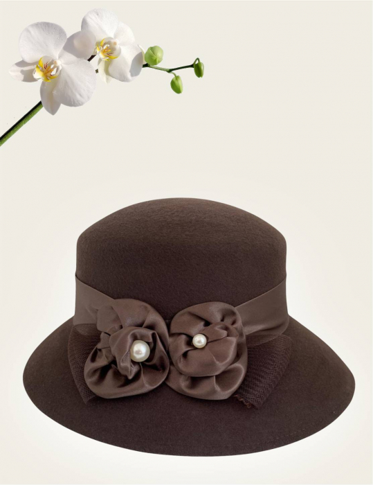 Palarie dama VENETIA LADY LUX - palarie maro, reglabila [3]