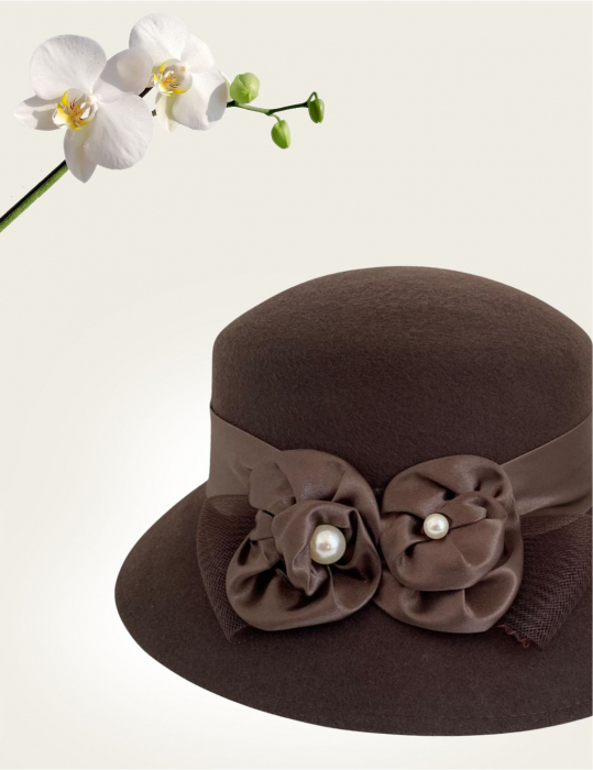 Palarie dama VENETIA LADY LUX - palarie maro, reglabila [4]