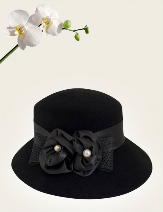 Palarie dama VENETIA LADY LUX - palarie neagra, reglabila [3]