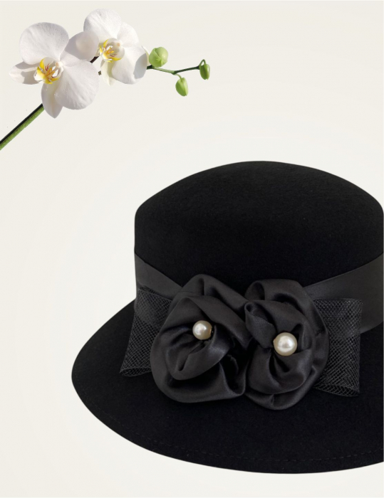 Palarie dama VENETIA LADY LUX - palarie neagra, reglabila [4]