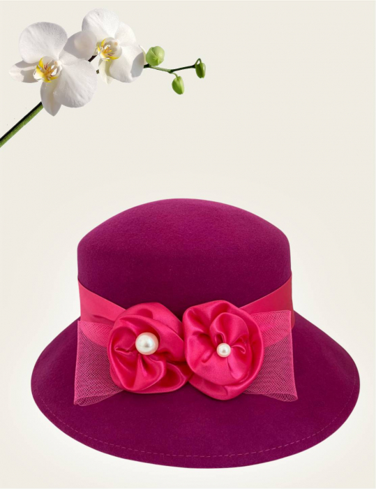 Palarie dama VENETIA LADY LUX -palarie roz, reglabila [3]