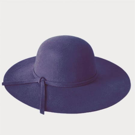Palarie de dama cu boruri mari MISS ROMA (BLEUMARIN) - marime unica, reglabila [3]