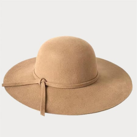 Palarie de dama cu boruri mari MISS ROMA (MARO cappuccino) - marime unica, reglabila [4]