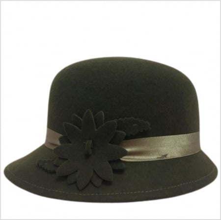 Palarie din fetru lux cu boruri tip sepcuta BARONESS LUX (KAKI) - marime unica, reglabila [4]