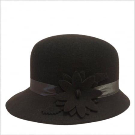 Palarie din fetru lux cu boruri tip sepcuta BARONESS LUX (MARO mahon) - marime unica, reglabila [4]