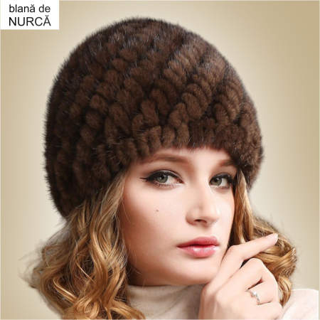 Caciula de blana de nurca LADY LUX  (MARO) - marime universala [1]