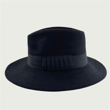 Palarie barbati din fetru lux cu boruri italiene ITALIAN STYLE (BLEUMARIN) [2]