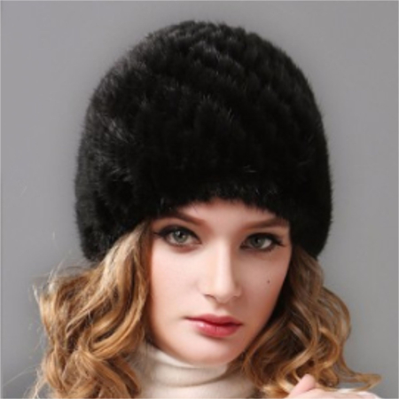 Caciula din blana de NURCA - Princess Lux (NEAGRA) - marime universala [3]