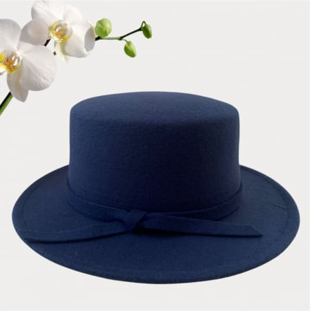 Palarie dama cu boruri rotunde MISS CASTILLIA (BLEUMARIN) - marime unica, reglabila [2]