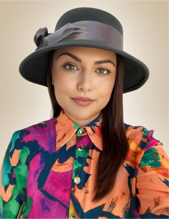 COLECTIA NOUA-PALARII FEMEI - Palarie dama VENETIA LADY LUX -palarie gri, reglabila