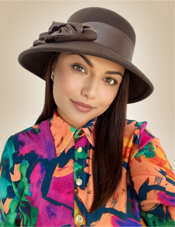 Palarie dama VENETIA LADY LUX - palarie maro, reglabila [1]