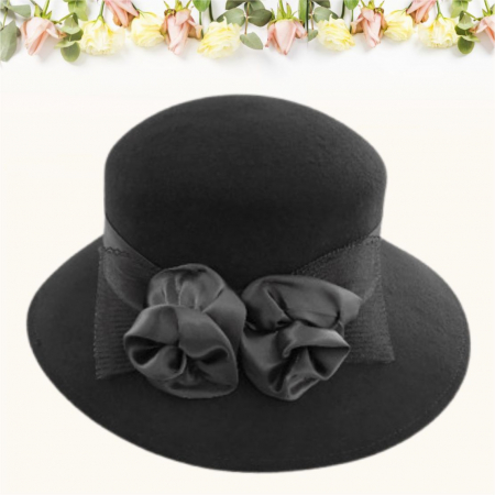 Palarie dama din fetru lux VENETIA LUX (10 culori) - marime unica, reglabila [3]